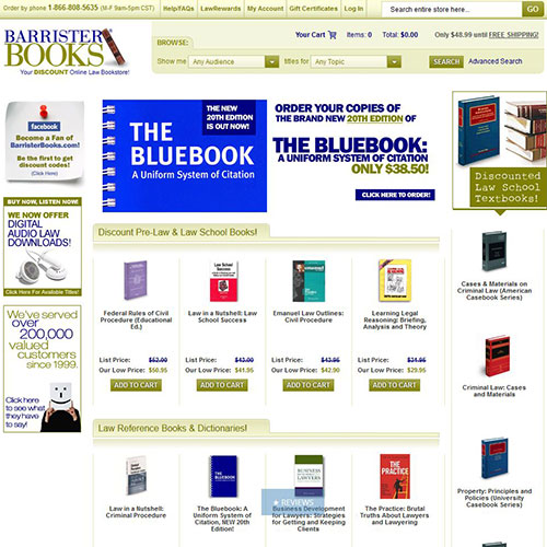 Screenshot of Barrister Books