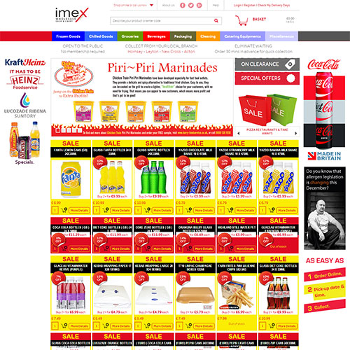 Screenshot of Imex Foods