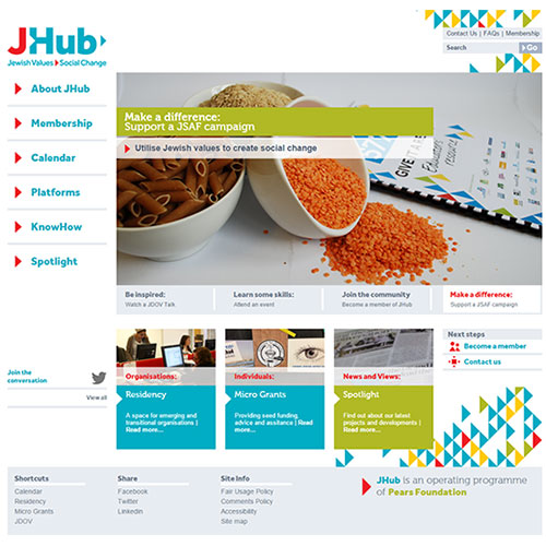 Screenshot of JHub