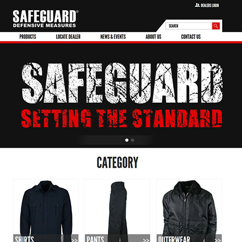 Screenshot of SafeGuard Uniforms