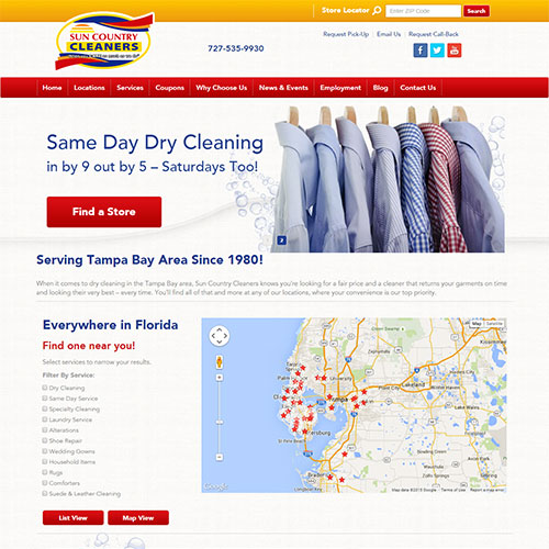 Screenshot of Sun Country Cleaners